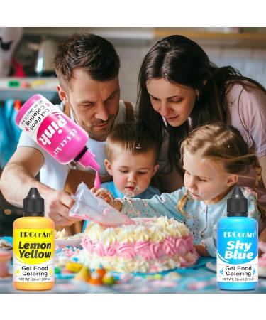 Gel Food Colouring - 50ml Paste Food Coloring Vibrant Food Dye for Slime Tasteless Concentrated Food Colouring Gel for Baking Icing Cake Decorating Frosting Easter Egg (Pink) - Buy Online on GoSupps.com