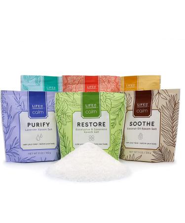 Life Is Calm Epsom Salt Spa 6-Pack | Restore, Cleanse, Relax, Balance, Purify, & Soothe - Buy Online on GoSupps.com