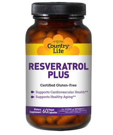 Country Life Resveratrol Plus 60 Vegan Capsules