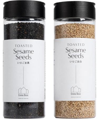 Emma Basic - Roasted White Sesame Seeds 150g | High in Fiber | Protein Source | Vegan | Rich Aroma | Antioxidants - Buy Online on GoSupps.com