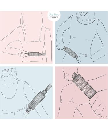 Creative Home Massage Roller with Handle | Maderotherapy Device for Lymphatic Drainage & Body Tightening | Anti-Cellulite Massage Scooter for Thighs Buttocks & Feet | 28.5 x 4.5 cm - Buy Online on GoSupps.com
