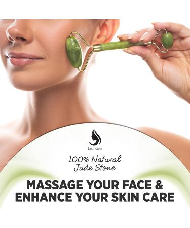 Jade Roller and Gua Sha Set for Face | Facial Tools for Massage and Skincare | Jade Roller & GuaSha Facial Beauty Kit - Buy Online on GoSupps.com