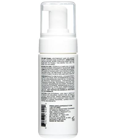 ARROJO Volume Foam 4.2 Fl Oz - Volumizing Hair Mousse for Fuller, Thicker Hair - Buy Online on GoSupps.com