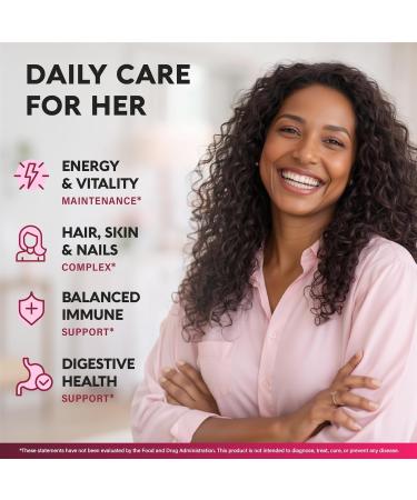 Multivitamin for Women - B-Complex | Whole Foods | Hair Growth Support | Digestion & Metabolism | Iron - 47in1 Womens Multivitamin - Bioavailable & Gentle on Stomach - Made in USA - 90 Capsules - Buy Online on GoSupps.com