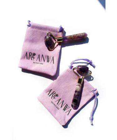 Ari Anwa Skincare Mini Amethyst Roller - Travel Size Face Yoga Tool for Cooling Relaxing & Decongesting - Buy Online on GoSupps.com