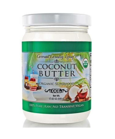 Organic Coconut Butter 2 Pack 17.63 oz each Stone Ground Pureed w/ E-Book of Organic Gourmet Keto Paleo Friendly Recipes