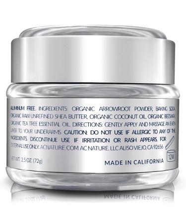 Organic Aluminum-Free Deodorant | 100% Natural Unscented Paraben-Free | All Day Odor Protection for Men & Women - 2.5 oz Pack - Buy Online on GoSupps.com