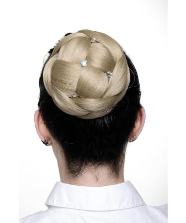 Wig Me Up - Hell-Ashblond Braided Braid Bun Hair Node Costume | Voluminous with Rhinestones | JL-SZ01-24 - Buy Online on GoSupps.com