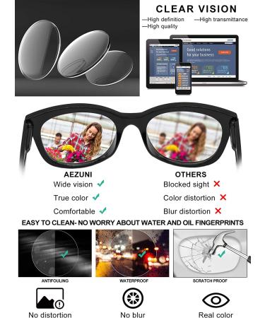 AEZUNI Oversized Reading Glasses for Women - Large Readers in Black - 2.0x Magnification - Buy Online on GoSupps.com