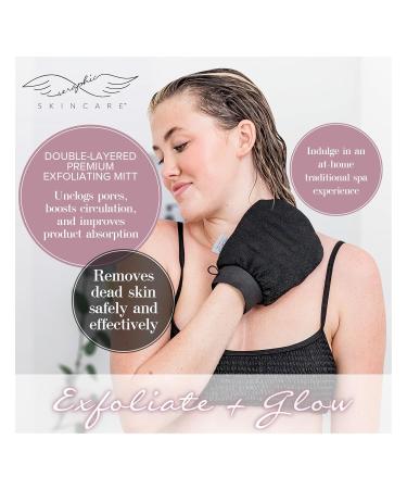 Seraphic Skincare Double-Layered Korean Exfoliating Mitt | Deep Exfoliation Glove for Smooth Glowing Skin | Self Tan Remover & Applicator - Buy Online on GoSupps.com