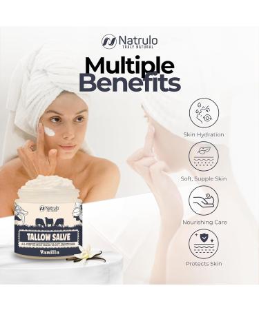 Beef Tallow Salve All Natural Grass Fed Beef Tallow & Honey All Purpose Balm Moisturizing Body Salve Great for Eczema Cracked Dry Itchy Irritated Skin Skin Repair Skincare Made in USA - Buy Online on GoSupps.com