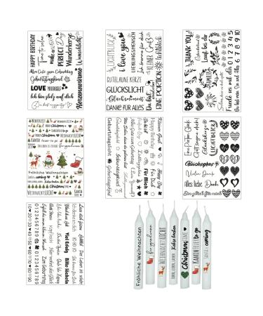 Christmas Stickers Candle Stickers 7 Sheet Christmas Themed Water Transfer Cartoon Candle Labels Vibrant Snowman Reindeer Water Bottle Candle Stickers