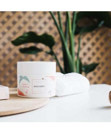 Ava & May Bahamas Body Scrub 200ml - Tropical Coconut & Vanilla Exfoliating Body Care - Moisturizing Skin Peeling with Monoi Fragrance - Buy Online on GoSupps.com