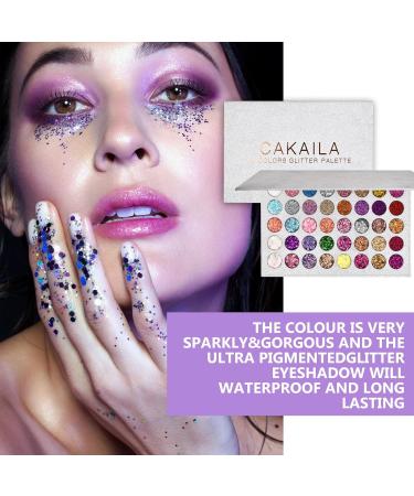 Jinlaili 40 Colors Glitter Eyeshadow Palette - Vibrant Waterproof & Durable Shimmering Eye Makeup - Buy Online on GoSupps.com