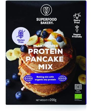 Supergood Bakery Plant Power Vegan Protein Pancake Mix - 200g Gluten-Free, Dairy-Free, All-Natural Waffle Mix - Makes 12 Pancakes - Buy Online on GoSupps.com