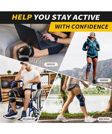 Buy CAMBIVO Knee Brace for Pain Relief | Adjustable Compression Support for Men & Women | Side Stabilizers for Gym & Running - Buy Online on GoSupps.com