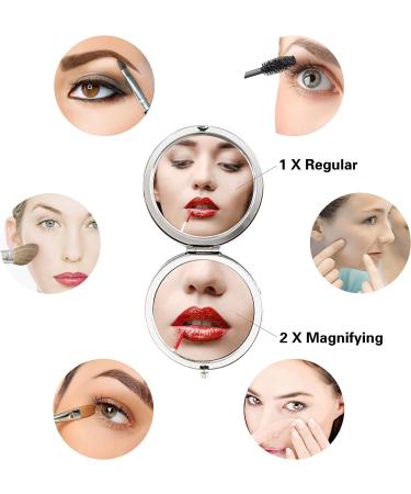 Muminglong Frosted Compact Makeup Mirror: Unique Birthday Gift for Mom from Daughter - Buy Online on GoSupps.com