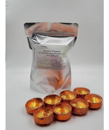 Organic Citrus Burst Aromatherapy Shower Bombs - 100% Natural Essential Oils (8 Count) - Buy Online on GoSupps.com