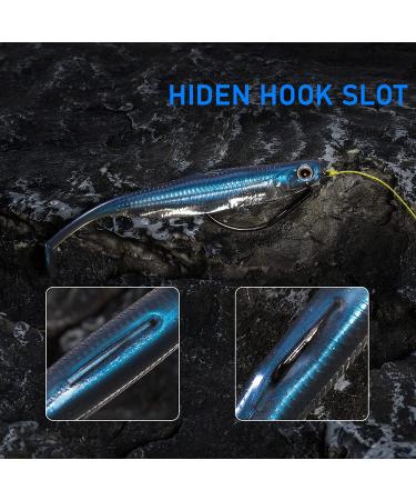 Dr.Fish Paddle Tail Swimbaits Soft Plastic Fishing Lures for Bass - 6 Pack Blue Swim Shad Minnow Lures - 2.75 to 4.75 Inches - Drop Shot & Fluke Baits - Buy Online on GoSupps.com
