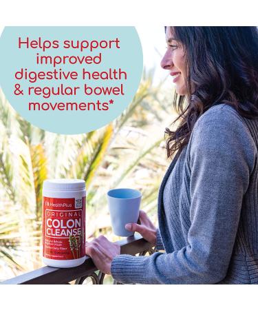 Health Plus Colon Cleanse - Natural Daily Fiber - Gluten Free Detox - Heart Healthy (48oz, 194 Servings) - Buy Online on GoSupps.com