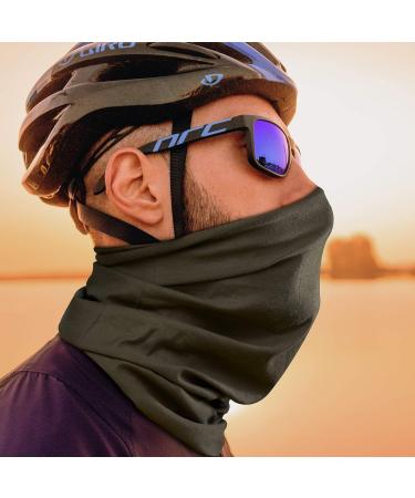 Achilles Hose Scarf | Breathable Multifunctional Face Mask & Neck Scarf | Khaki Green 24x50cm | Sports & Oral Protection - Buy Online on GoSupps.com