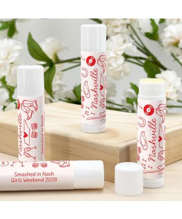 Nashville Bachelorette Party Favor Custom Lip Balm Wedding Favors Nashville Birthday Girls Trip (Set of 24) - Buy Online on GoSupps.com