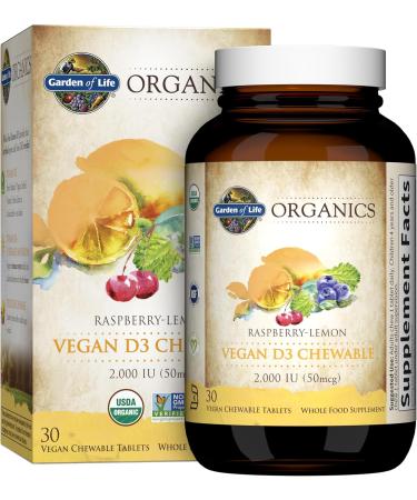 Garden of Life Organic Prenatal Gummies with D3 B Vitamins & Folate Plus Vegan D3 Chewables with Mushrooms 30 Count Each - Buy Online on GoSupps.com