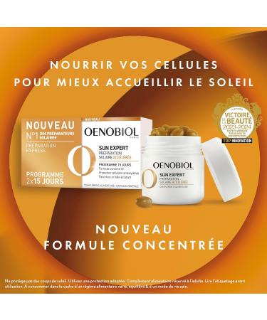  Oenobiol Sun Expert accelerated sun preparation 2x15 capsules - Buy Online on GoSupps.com