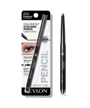 Pencil Eyeliner by Revlon  ColorStay Eye Makeup with Built-in Sharpener  Waterproof  Smudgeproof  Longwearing with Ultra-Fine Tip  204 Charcoal  0.01 Oz