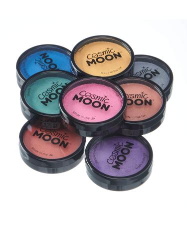 Cosmic Moon - Professional Water Activated Metallic Face Paint - Set of 8 Colors