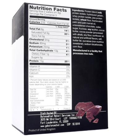 BalanceDiet | High Protein Chocolate Wafers | Healthy Snack or Dessert | 5 Pack - Buy Online on GoSupps.com