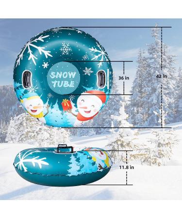 Inflatable Snow Tubes for Kids and Adults | Heavy Duty Snow Sleds for Family Winter Fun | Sturdy Handles | Large Winter Skating Toys and Gifts - Buy Online on GoSupps.com