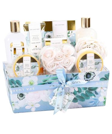 Spa Luxetique 12-Part Beauty Set for Women | Jasmine Fragrance Wellness Gift - Ideal Birthday & Mother's Day Bathroom Present - Buy Online on GoSupps.com