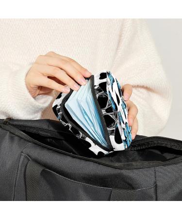 GIAPB Period Bag - Sanitary Napkin Storage & Travel Makeup Bag - Butterfly and Skulls Design - Buy Online on GoSupps.com