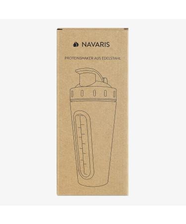 Navaris 750ml Stainless Steel Protein Shaker Bottle - Copper Fitness Mug for Smoothies & Protein Shakes - Perfect for Training & Sports - Buy Online on GoSupps.com