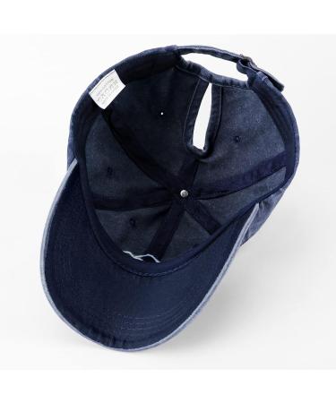 Shop Heycaps Women's Ponytail Baseball Cap - Breathable Adjustable Cotton Hat for Sun Protection - Ideal for Tennis & Golf - Blue - Buy Online on GoSupps.com