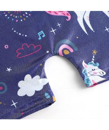 EQSJIU Girls Gymnastics Leotard 3-4T Darkblue | Rainbow Mermaid Butterfly Stars Leopard Galaxy Tie Dye Cosmos Print - Buy Online on GoSupps.com
