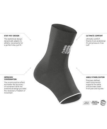 CEP Ortho Ankle Sleeve Black/Grey Unisex III - Size 3 - Buy Online on GoSupps.com