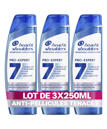 Head & Shoulders Pro-Expert 7 Anti-Dandruff Shampoo 3x250ml, Combats 7 Scalp Problems, Complete Protection; Clinically Proven, Combats Stubborn Dandruff*