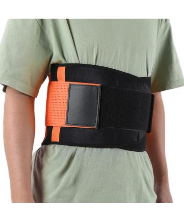 Psytfei Back Bandage Belt - Flexible Breathable Support for Back Pain Relief Sciatica Scoliosis & Weight Loss - Comfortable Waist Protection in Orange - Buy Online on GoSupps.com