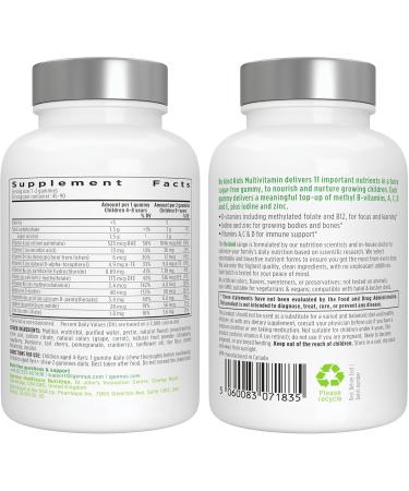 Igennus Methylated Kids Multivitamin Gummy + Gentle Buffered Vitamin C Chewable 500mg Kids Brain & Immunity Bundle 4y+ with B-Vitamins & Vitamin D + Sugar Free & Vegan - Buy Online on GoSupps.com