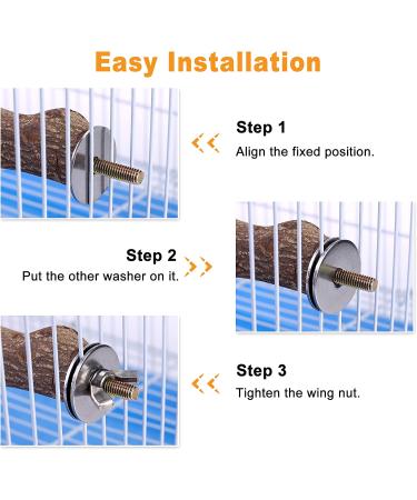 Filhome Bird Perch Stand Toy | Natural Wood Parrot Cage Branch | For Parakeets, Cockatiels, Conures, Macaws | 10 Length - Buy Online on GoSupps.com