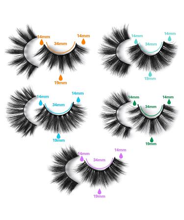 Ruairie 40 Pairs Faux Mink Lashes - 10 Styles - 8D Dramatic Volume - Bulk Wholesale - Buy Online on GoSupps.com