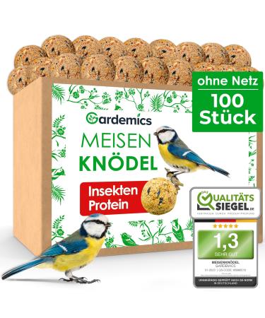 Gardemics Meisen dumplings without a network for wild birds insect dumplings 9 kg approx. 100 pieces Wild bird feed with insects for biodiversity in the garden |Proteinative all -year -old feed