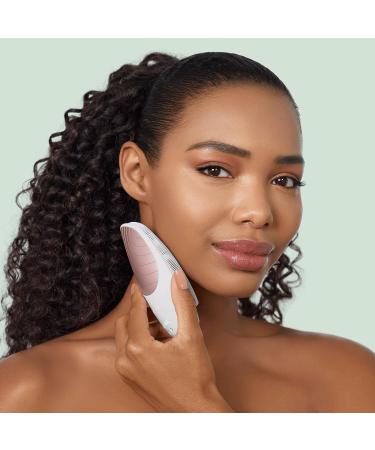 Geske SmartApappguided Sonic Thermo Facial Brush | 6-in-1 Skin Cleaning & Face Massage Device | Electric Facial Cleaning Brush with Heat Function | Starlight - Buy Online on GoSupps.com