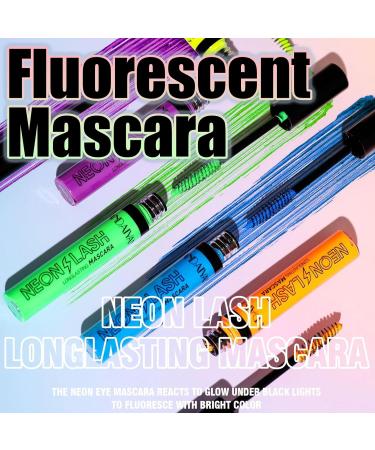 HISUNBEN Lilaccolored fluorescent mascara voluminous and lengthening mascara for eyelashes waterproof longlasting not tested on animals vegan eye makeup - Buy Online on GoSupps.com