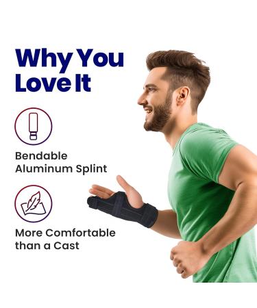 Metacarpal Finger Splint Hand Brace | Right XS Pinky & Ring Finger Support for Boxer Fractures & Trigger Finger | Ulnar Gutter Cast & Immobilizer - Buy Online on GoSupps.com