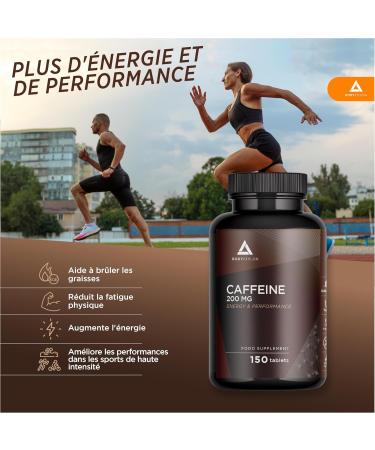 Bodyathon - Caffeine Tablets 200mg - 150 Tablets - Energy & Concentration - Increases Your Endurance - High Dose - Improves Your Sports Performance - Buy Online on GoSupps.com