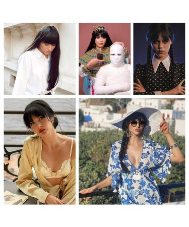 ENTRANCED STYLES Black Long Straight Wig with Bangs - 22 Inch Heat Resistant Synthetic Hair for Women - Ideal for Daily & Party Use - Buy Online on GoSupps.com