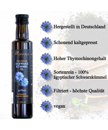 Pureo Black Cumin Oil 250ml | 100% Natural & Cold-Pressed | Premium Egyptian Quality | Vegan & Filtered | Made in Allg u - Shop Now! - Buy Online on GoSupps.com